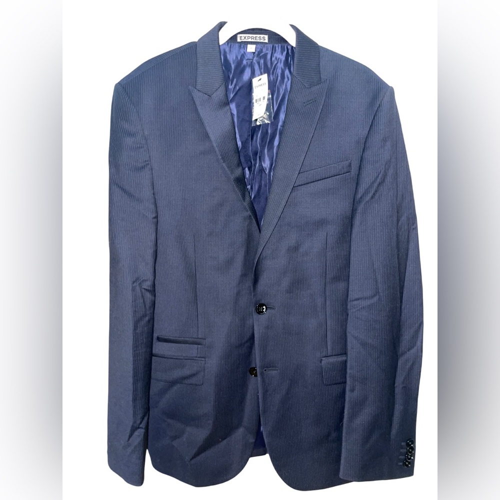 NWT EXPRESS Men's Navy Blazer photographer suit jacket